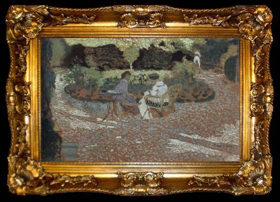 framed  Edouard Vuillard in the garden, ta009-2